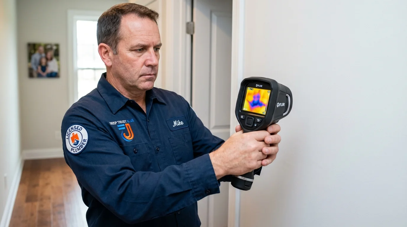Thermal imaging leak detection by Johns Plumbing LLC in Plainfield